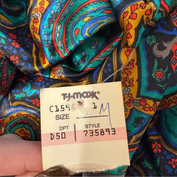 California Dynasty Vintage Paisley 2 Piece Sleep Dress and Robe Size S/M NWT - Picture 6 of 7